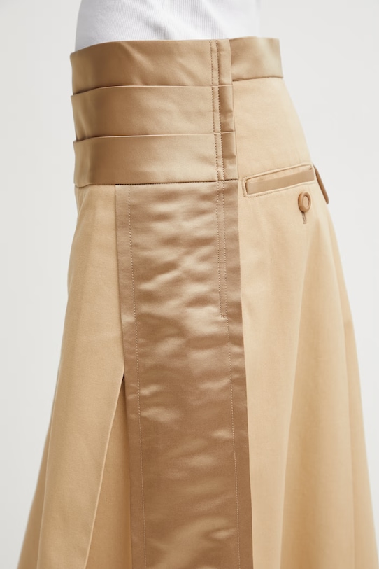 Undercover SKIRT spódnica bawełniana beżowy UP1F1602