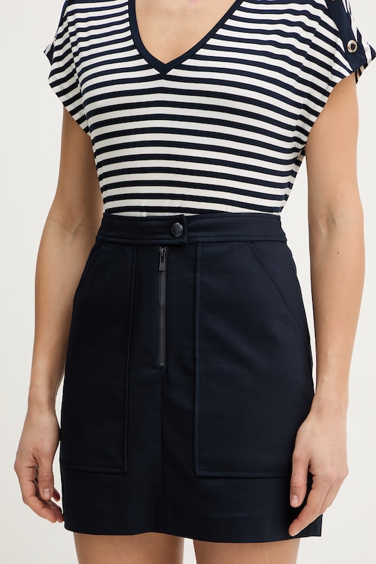 Morgan spódnica z bawełną granatowy JENAO