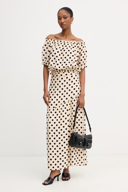 Morgan spódnica z wiskozą JOVITA beżowy SS26