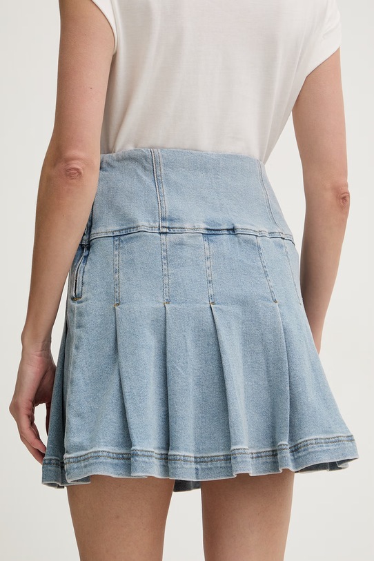 Odzież Morgan spódnica plisowana jeansowa JTALA niebieski