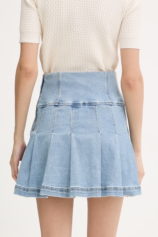 Odzież Morgan spódnica plisowana jeansowa JTALA niebieski