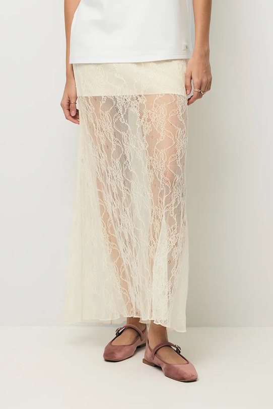 BIZUU spódnica FLACE beżowy FLACE.KREMOWY