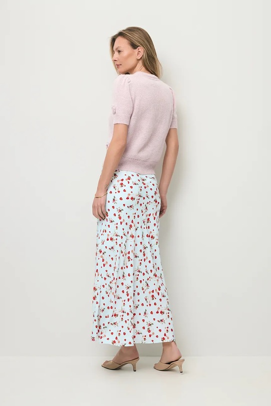 BIZUU spódnica z wiskozy MOLLENA MOLLENA.BLEKITNY niebieski SS26