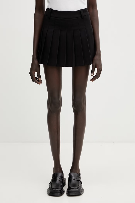 WRSTBHVR Nuria pleated skirt with wool blend black W6726AM.3455