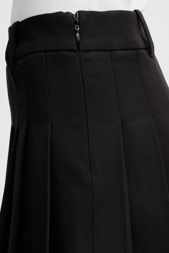 WRSTBHVR Nuria pleated skirt with wool blend black W6726AM.3455
