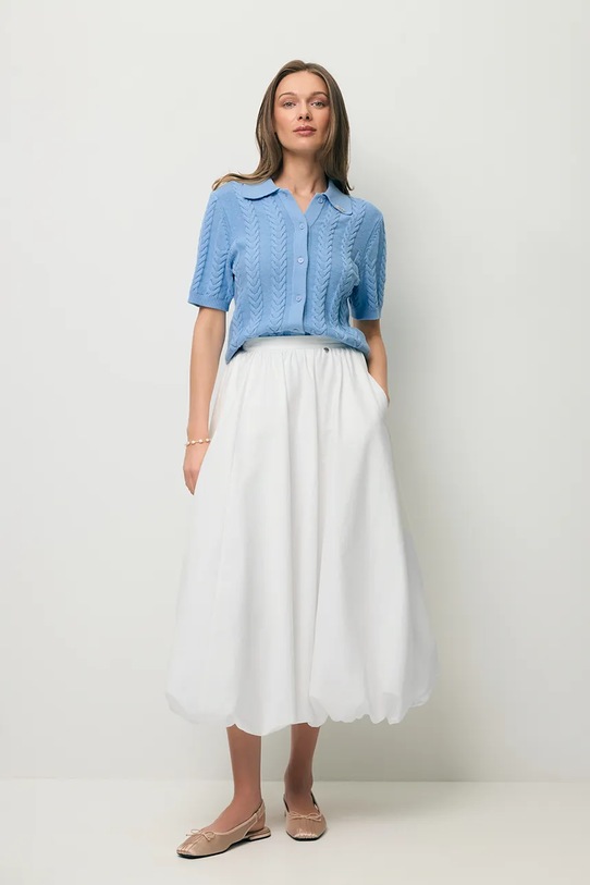 Одяг BIZUU спідниця з бавовною NUBE NUBE.KREMOWY білий