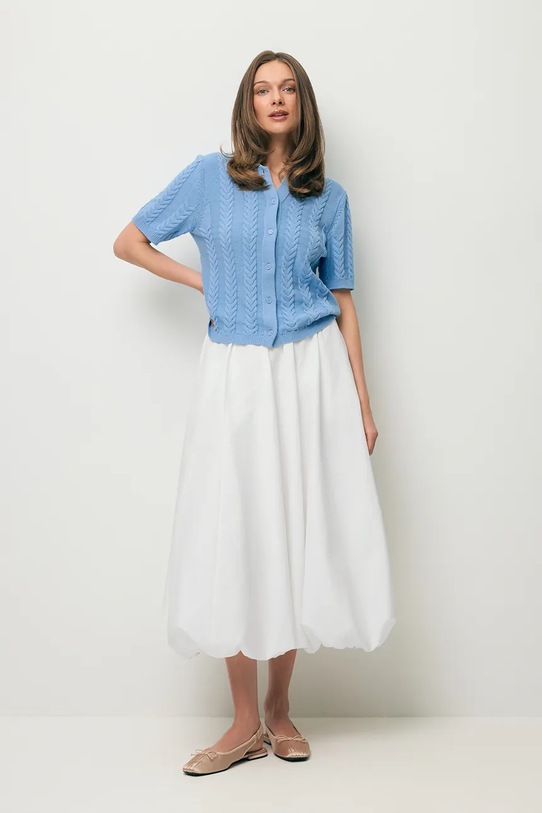 BIZUU спідниця з бавовною NUBE NUBE.KREMOWY білий