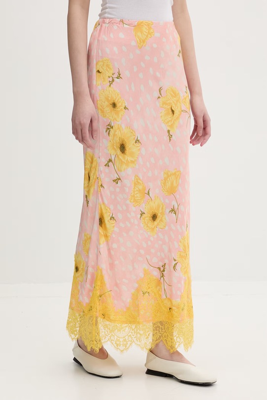 Never Fully Dressed spódnica z wiskozy różowy NFDSK863