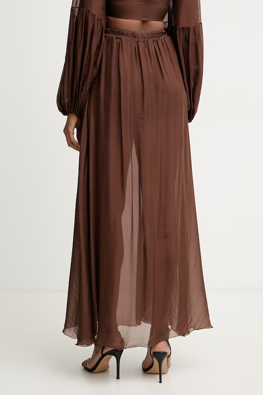 Odzież Haveone spódnica z dodatkiem jedwabiu GCH.Q004 brązowy