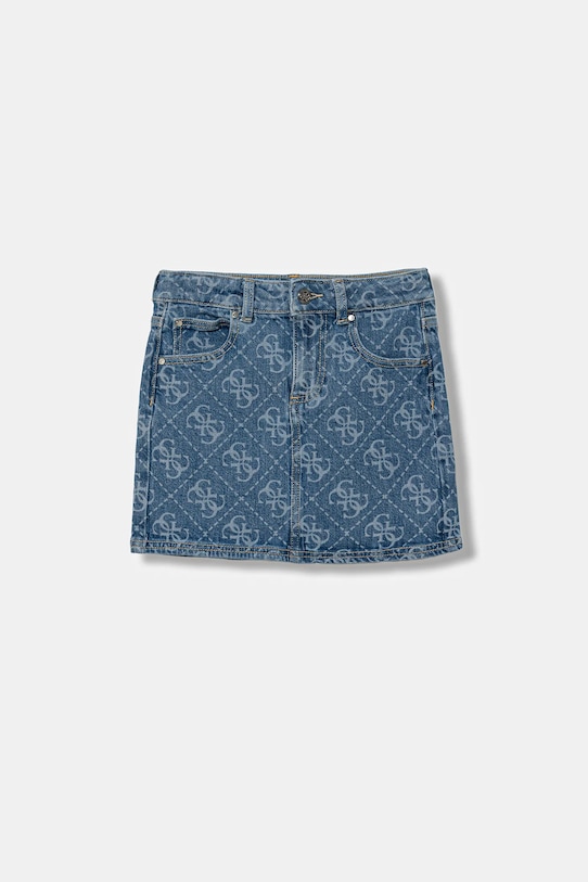 Guess spódnica jeansowa dziecięca wzorzyste niebieski J6RD03.D5FM0.PPY2