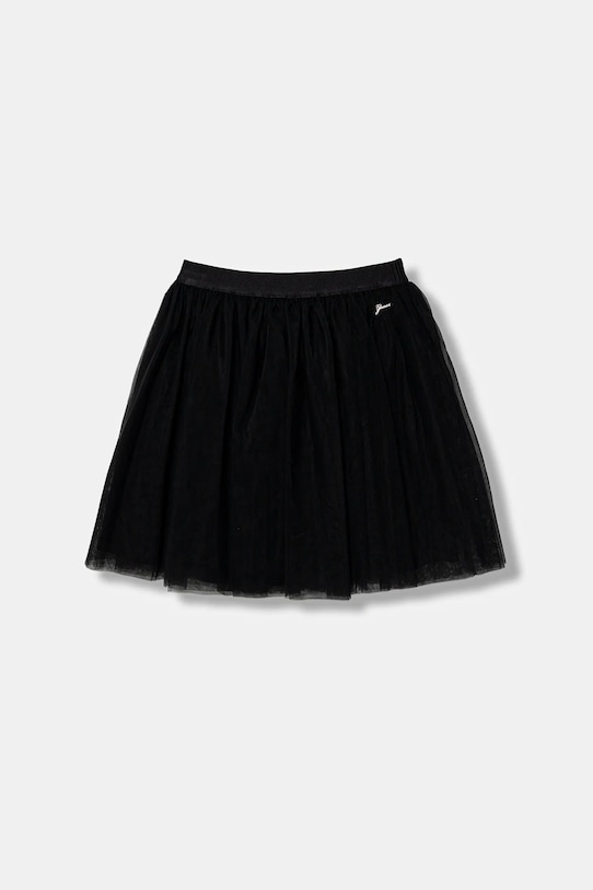 Guess spódnica dziecięca rozkloszowany czarny J6RD14.KBZN0.PPY2