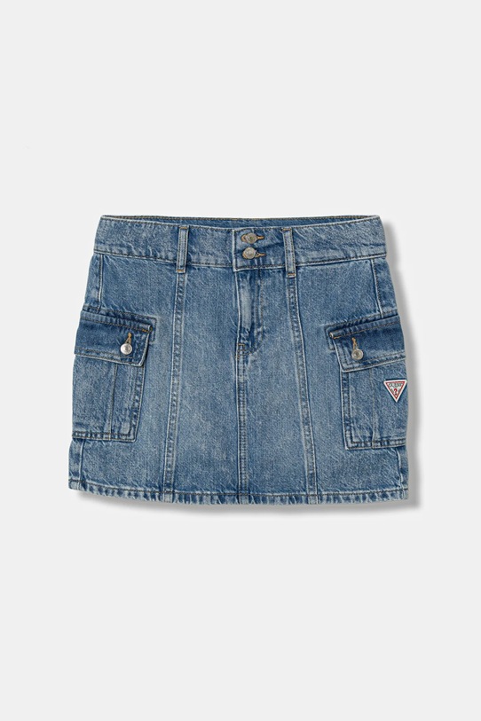 Guess spódnica jeansowa dziecięca bawełna niebieski J6RD20.D45E0.PPY2