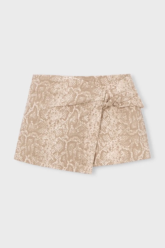 Mayoral spódnica bawełniana dziecięca 3904.6F.Mini.PPY2 beżowy SS26