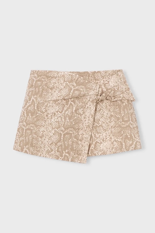 Mayoral spódnica bawełniana dziecięca 3904.6F.Mini.PPY2 beżowy SS26