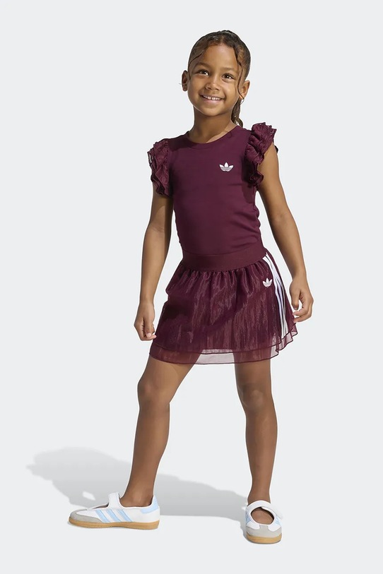 adidas Originals spódnica dziecięca bordowy KC6798