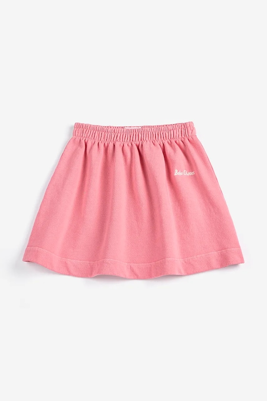 Παιδική βαμβακερή φούστα Bobo Choses 126AC076 ροζ SS26