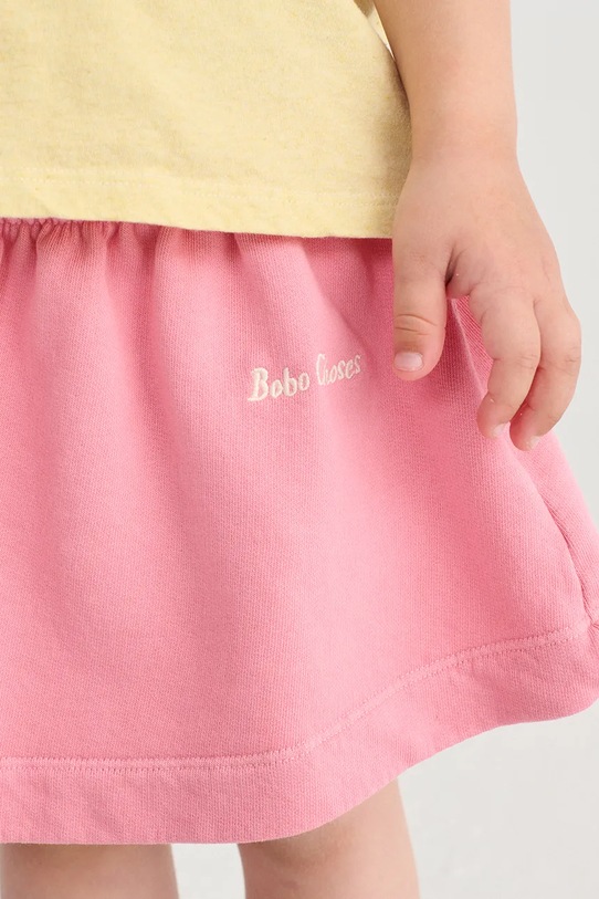 Bobo Choses spódnica bawełniana dziecięca różowy 126AC076