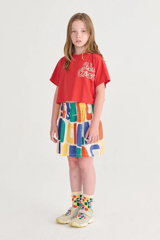 Bobo Choses spódnica bawełniana dziecięca wzorzyste multicolor 126AC146