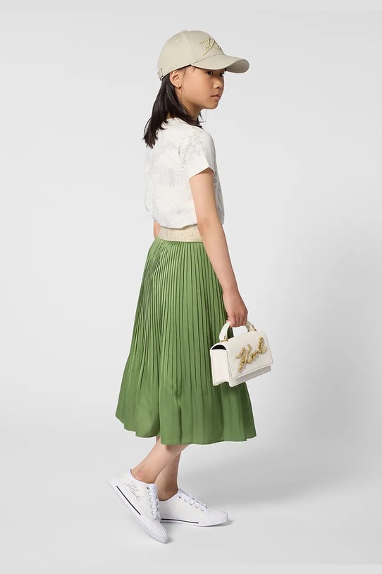 Dievčenská sukňa Karl Lagerfeld nášivka zelená Z31112.156.162