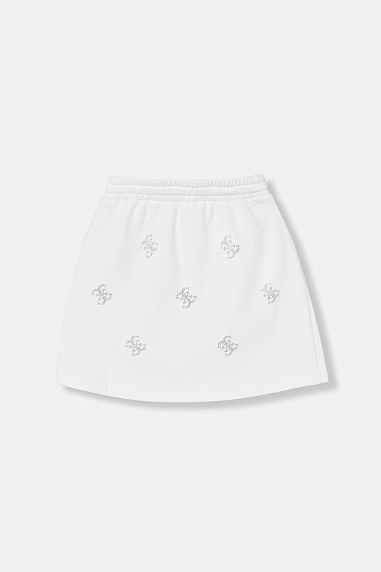 Guess spódnica z bawełną J6GD37.KF712.PPY2.M biały SS26
