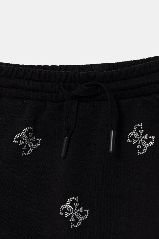 Dievča Guess sukňa s bavlnou J6GD37.KF712.PPY2.M čierna