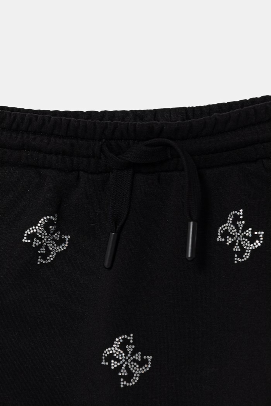 Dievča Guess sukňa s bavlnou J6GD37.KF712.PPY2.M čierna