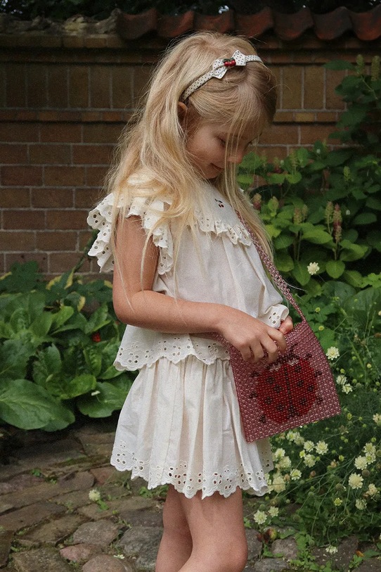 Konges Sløjd φούστα βαμβακερή POSEY SKIRT μπεζ KS105526.PPY2