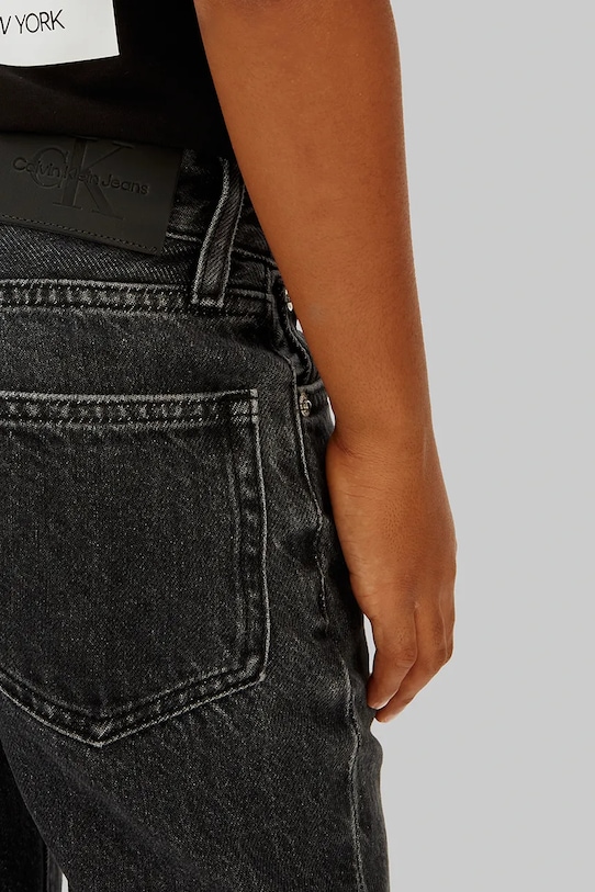 Detské rifle Calvin Klein Jeans STRAIGHT IB0IB02602.128.176.PPY2 čierna