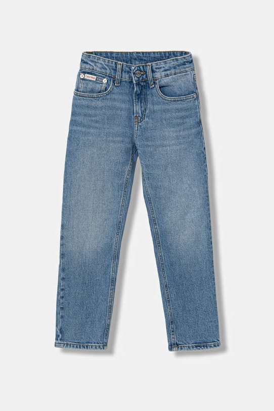 Calvin Klein Jeans jeansy dziecięce STRAIGHT Planet friendly niebieski IB0IB02640.128.176.PPY2