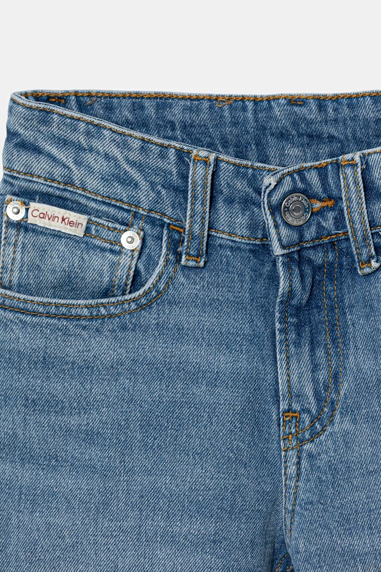 Chłopiec Calvin Klein Jeans jeansy dziecięce STRAIGHT IB0IB02640.128.176.PPY2 niebieski