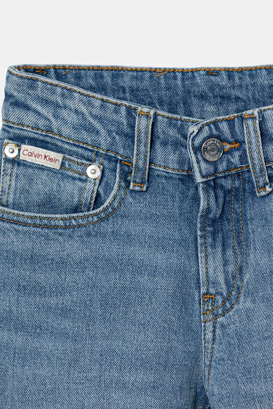 Chłopiec Calvin Klein Jeans jeansy dziecięce STRAIGHT IB0IB02640.128.176.PPY2 niebieski