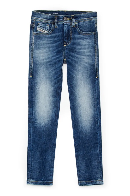 Diesel jeansy z bawełną dziecięce 2010-J TROUSERS niebieski J00808.KXBRA
