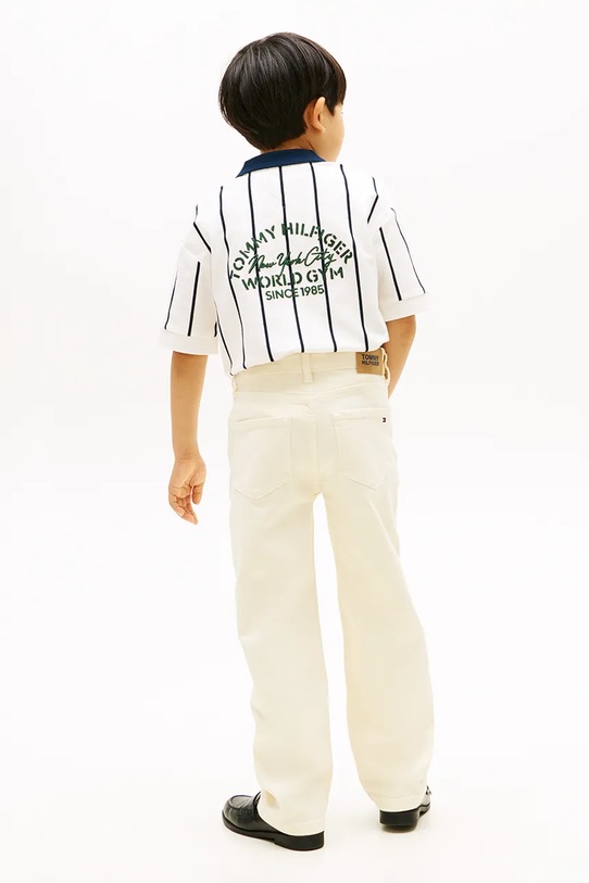 Tommy Hilfiger jeansy relaxed fit dziecięce RELAXED beżowy KB0KB10217.128.176.PPY2