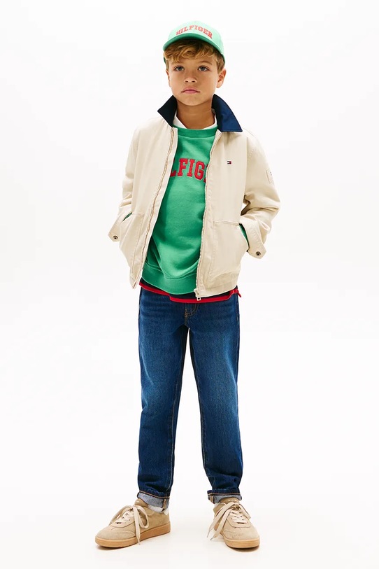 Chłopiec Tommy Hilfiger jeansy regular dziecięce STRAIGHT KB0KB10399.128.176.PPY2 granatowy