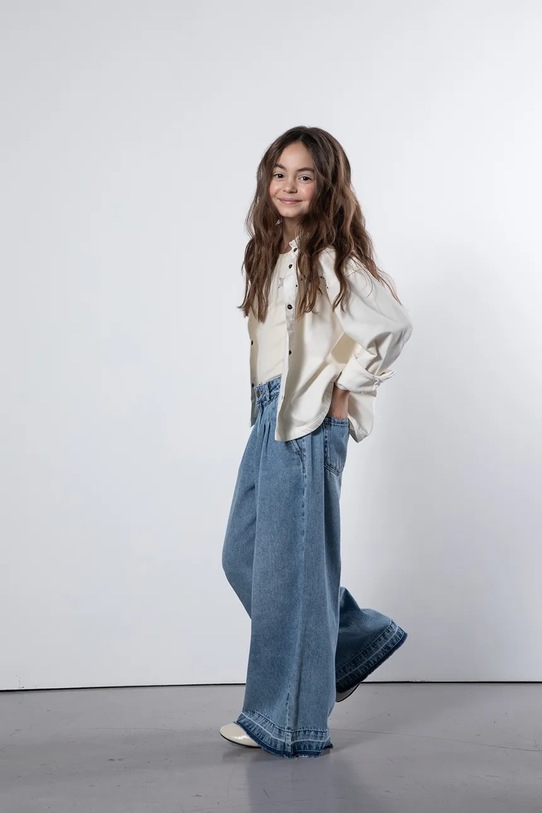 Coccodrillo jeansy wide leg dziecięce WC6123104CJG