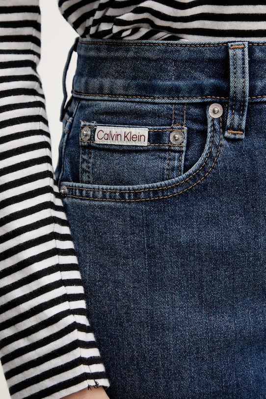 Τζιν παντελόνι Calvin Klein Jeans σκούρο μπλε LV047E614G