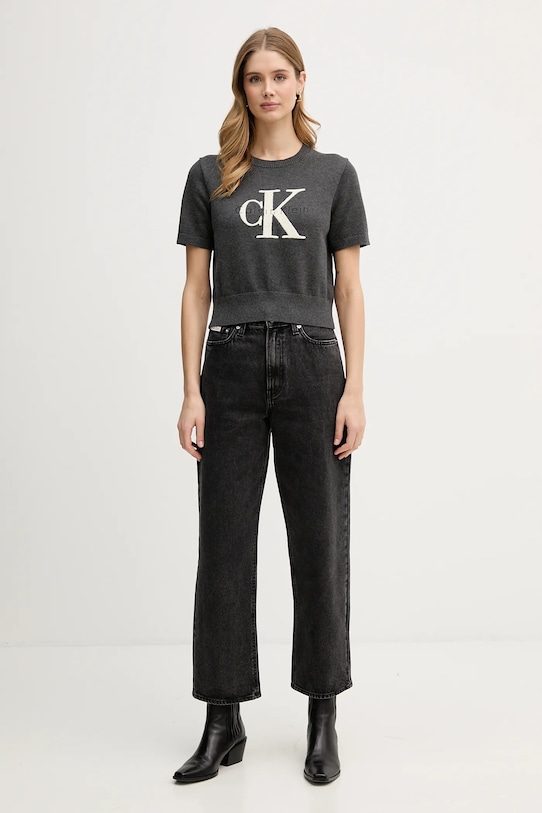 Τζιν παντελόνι Calvin Klein Jeans LV047E627G μαύρο SS26