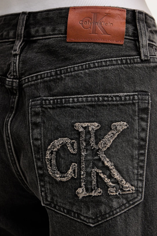 Τζιν παντελόνι Calvin Klein Jeans μαύρο LV047E905G