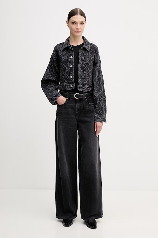 Τζιν παντελόνι Calvin Klein Jeans LV047E700G μαύρο SS26