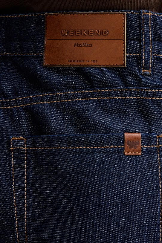 Weekend Max Mara jeansy wide leg damskie LATINO granatowy 2615181012600