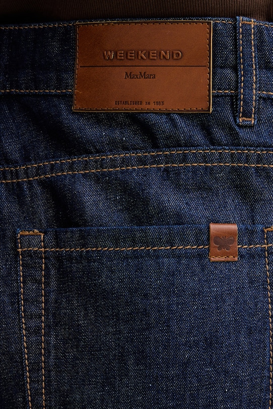 Weekend Max Mara jeansy wide leg damskie LATINO granatowy 2615181012600