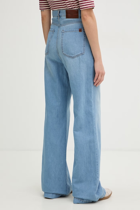Odzież Weekend Max Mara jeansy wide leg damskie LATINO 2615181012600 niebieski