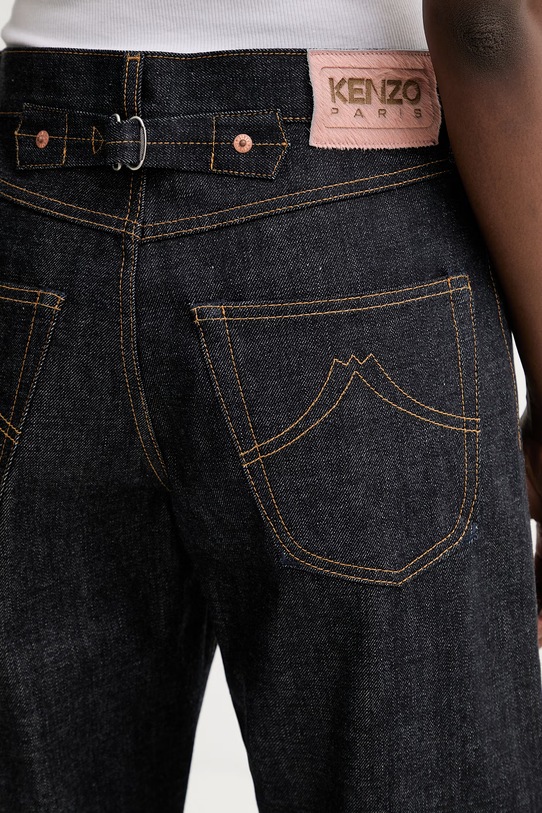 Kenzo jeansy bawełniane FG52DP2366Q0 granatowy