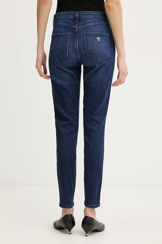 Odjeća Guess skinny traperice za žene 1981 W6RAB4.D5QQ0 mornarsko plava