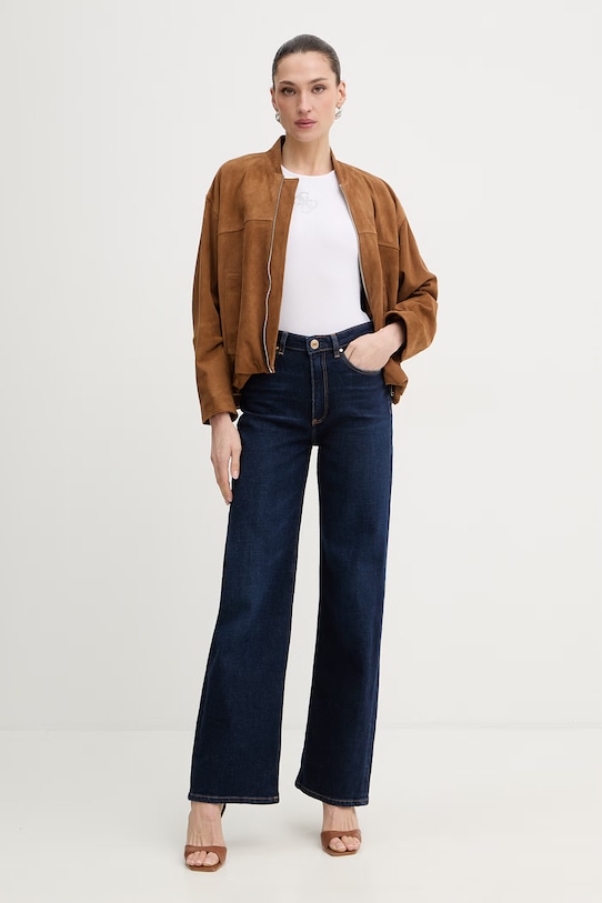 Guess jeansy W6RA1A.D6881 granatowy SS26