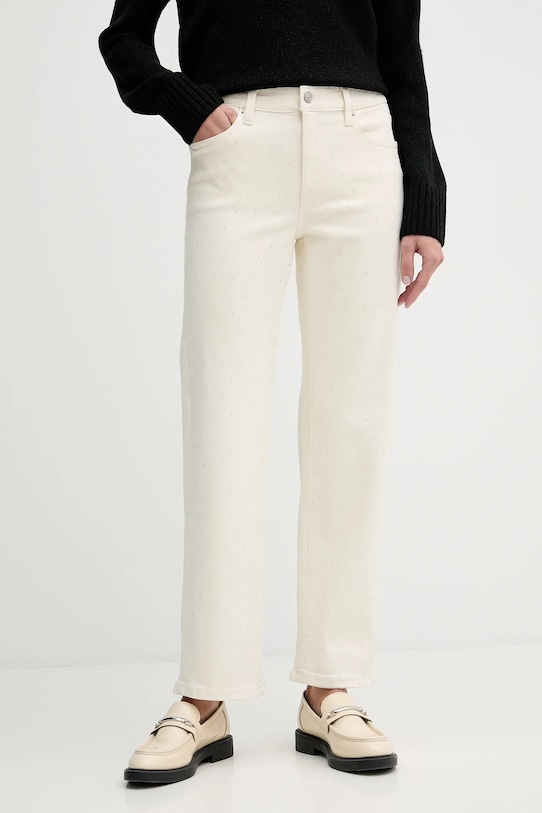 Dkny jeansy beżowy DJ6B4208