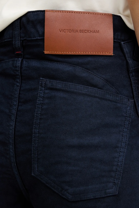 Victoria Beckham spodnie bawełniane 1126DJE006997A granatowy