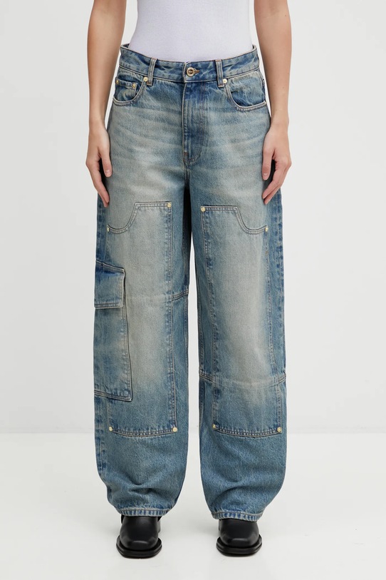 GANNI jeansy high niebieski A1100097