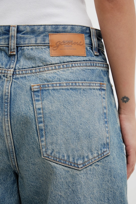 GANNI jeansy niebieski A1100097