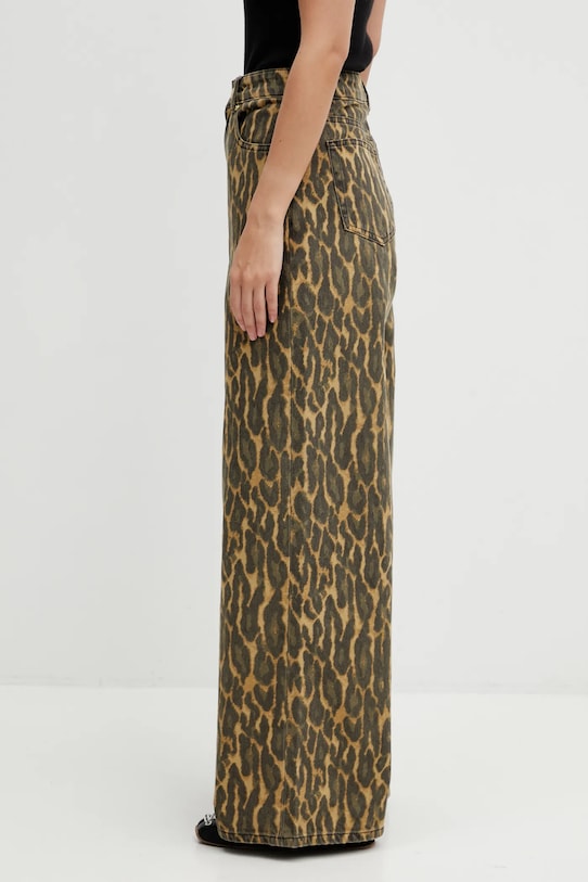 GANNI jeansy A1100033 zielony SS26